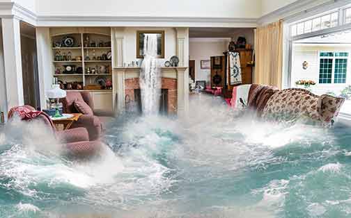 a basement flooding disaster.