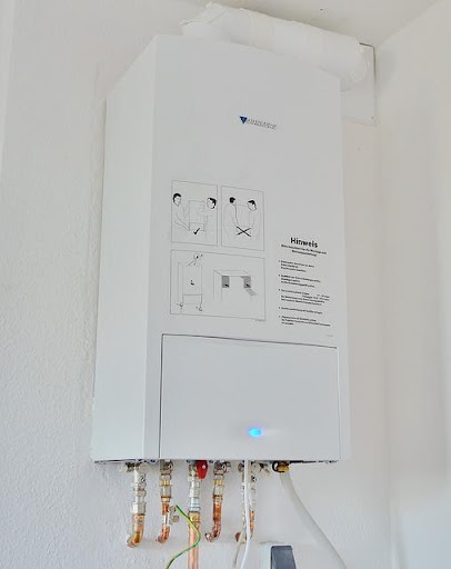 a tankless water heater.