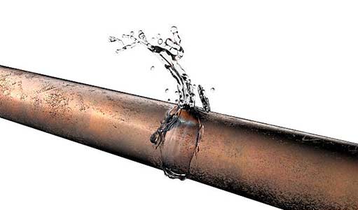 a burst pipe is considered a plumbing emergency.