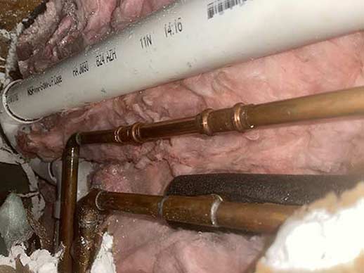 a burst pipe repair in chicagoland.