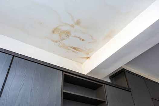 a ceiling leak that needs attention.