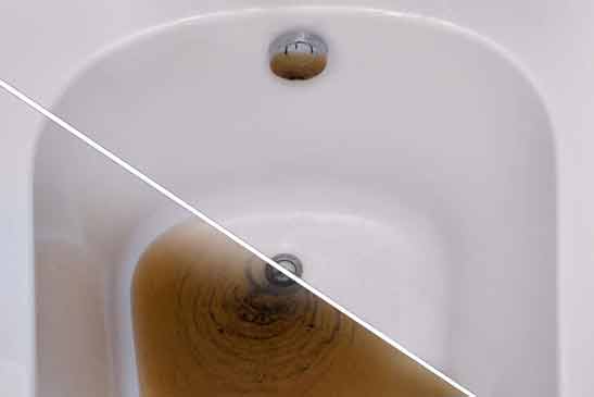 clogged drains in need of cleaning.