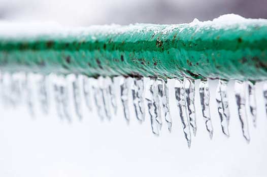 frozen pipes during wintertime in chicago.