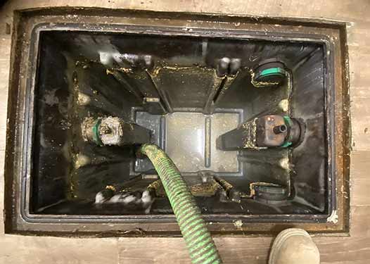 grease trap cleaning in a chicago restaurant.