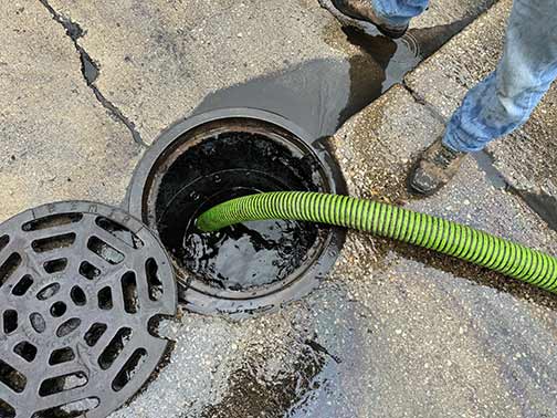 Parking Lot Storm Drain Cleaning in Downtown Chicago