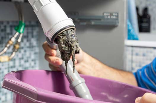 clogged drain that needs professional drain cleaning.