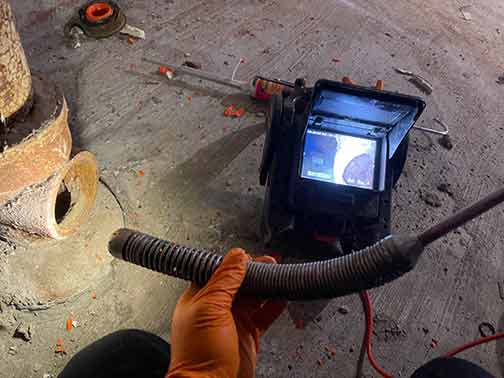 a sewer camera inspection in chicago.