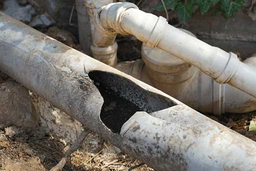 a broken sewer line in downers grove that requires a repair.