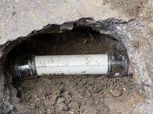 a sewer line repair.