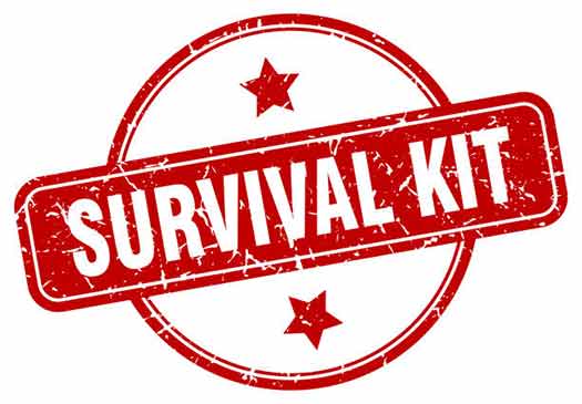 a survival kit logo.