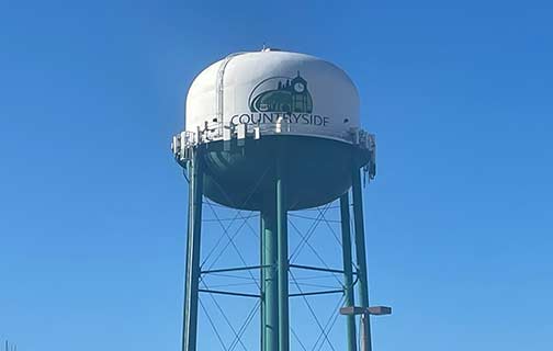 Town of Countryside Illinois Water Tower.