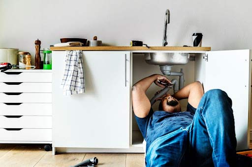 a handyman making repairs