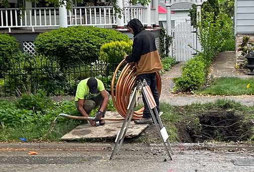a water line replacement happening in chicago.