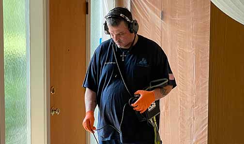 an underground water leak detection service.